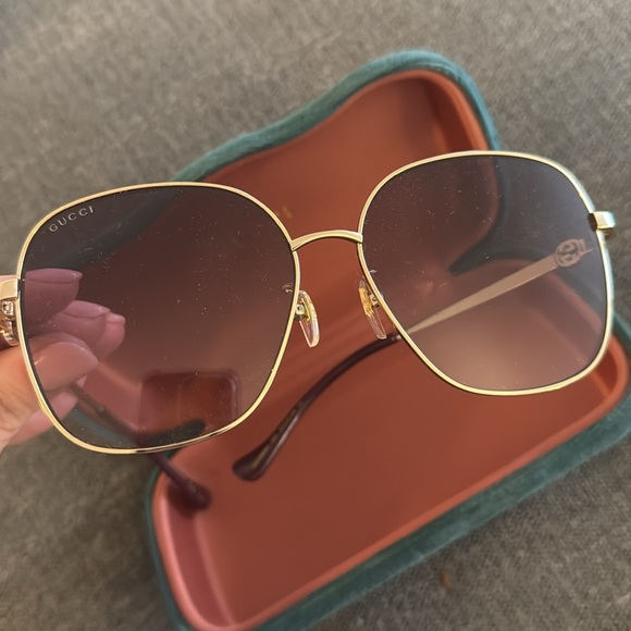 Gucci oversized metal frame sunglasses - Picture 3 of 5